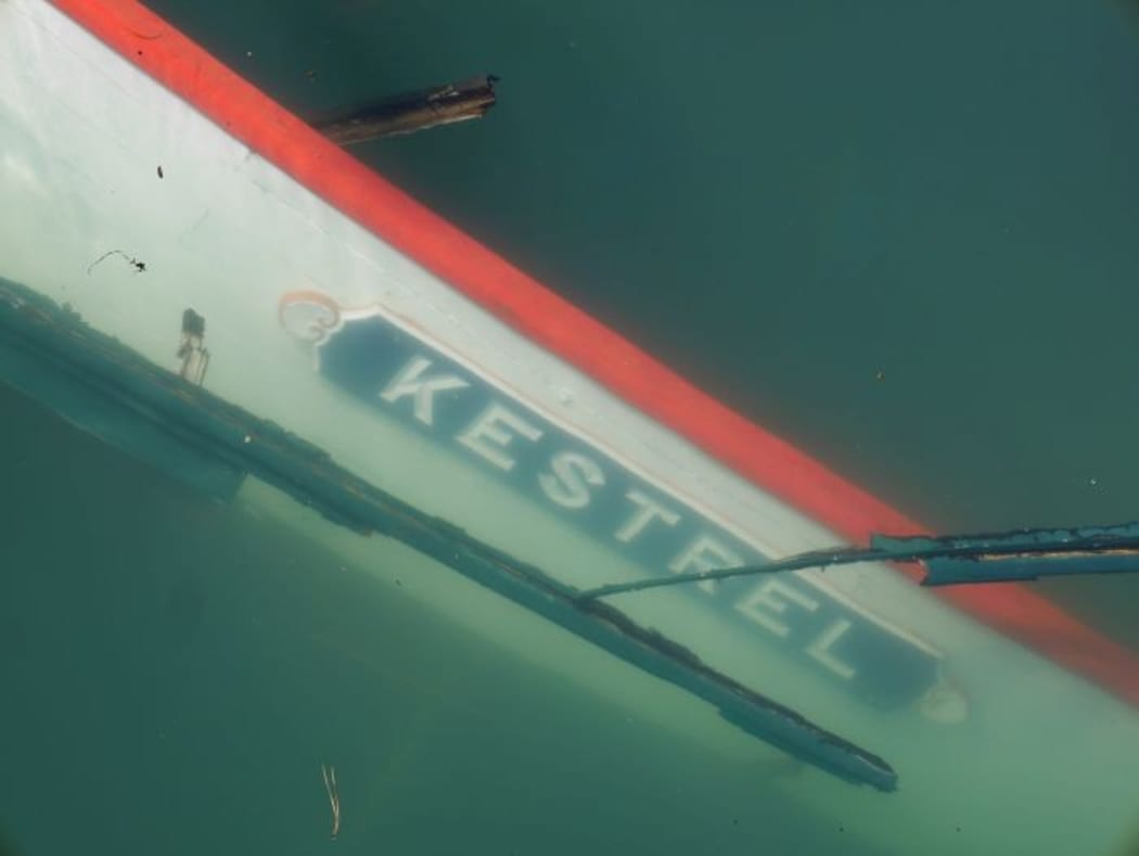The Kestrel after it sank in March.