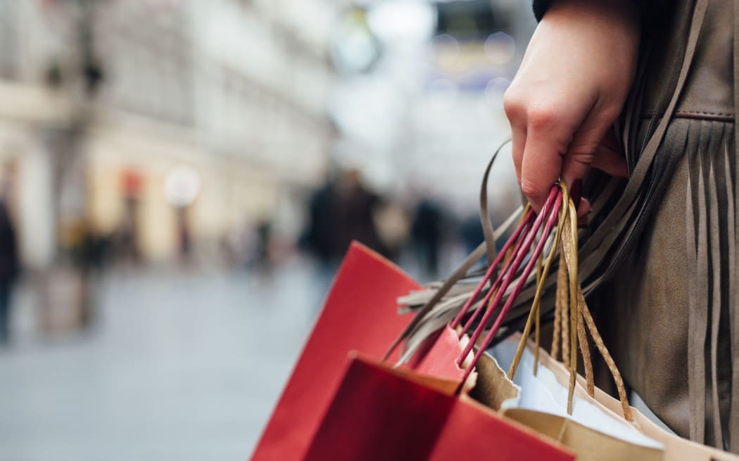 A woman shopping.