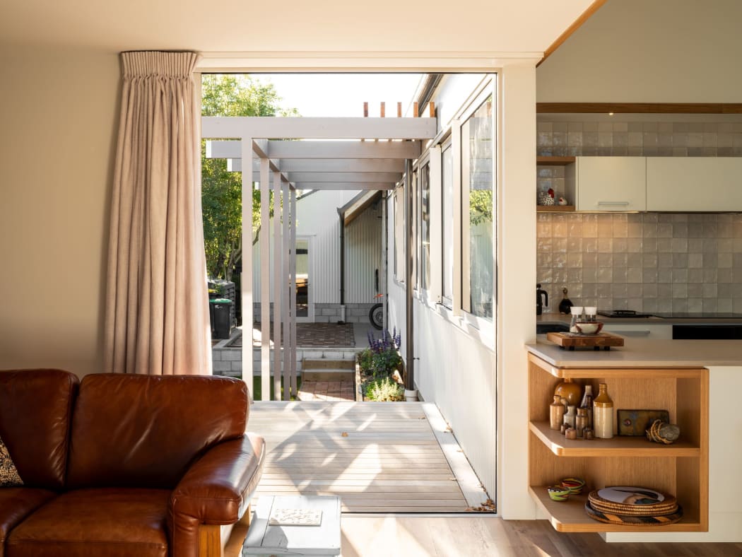 The swamp dwelling was built for a retired couple who were relocating from a lifestyle block and wanted easy accessibility and good building performance.