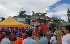 Guests at the ground breaking for the Gold Ridge Mine in Solomon Islands. Saturday 26 October 2019