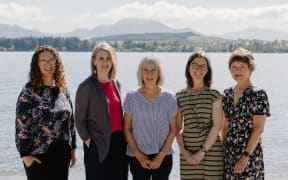 Health Action Wānaka steering committee (from left): Lucy Middendorf, Monique Mayze, Trish Fraser, Nicky McCarthy, Brigid Loughnan.