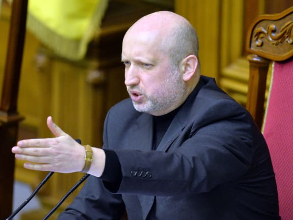 Newly-appointed interim president Oleksandr Turchynov.