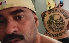 Haylen Tahau in a photo posted on his social media. During the kidnap ordeal in Hawke's Bay, Tahau lifted his hoodie and showed one of his victims the Mongrel Mob Notorious tattoo on his back.