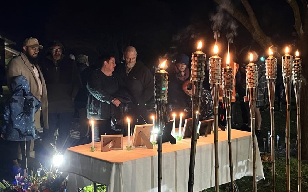 Mourners at a vigil for eight people from Te Awamutu and Hamilton who died in four crashes across the Waikato.
