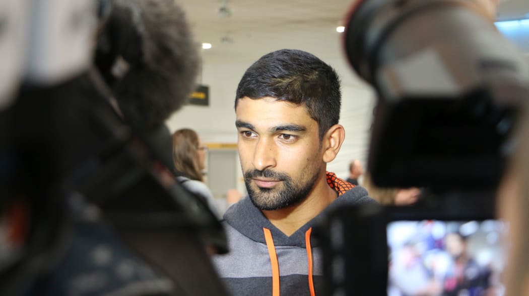 Ish Sodhi arrives back home.