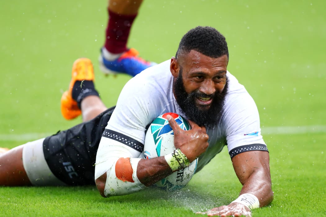 Waisea Nayacalevu scored Fiji's opening try against Georgia.