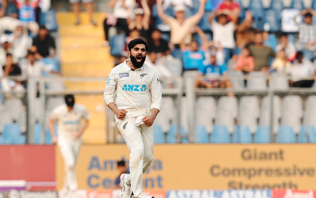 Ajaz Pate of New Zealand.