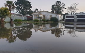 Flood waters cover a section in Westport.