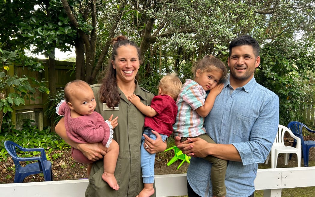 Kendall Stevenson and her three young children.