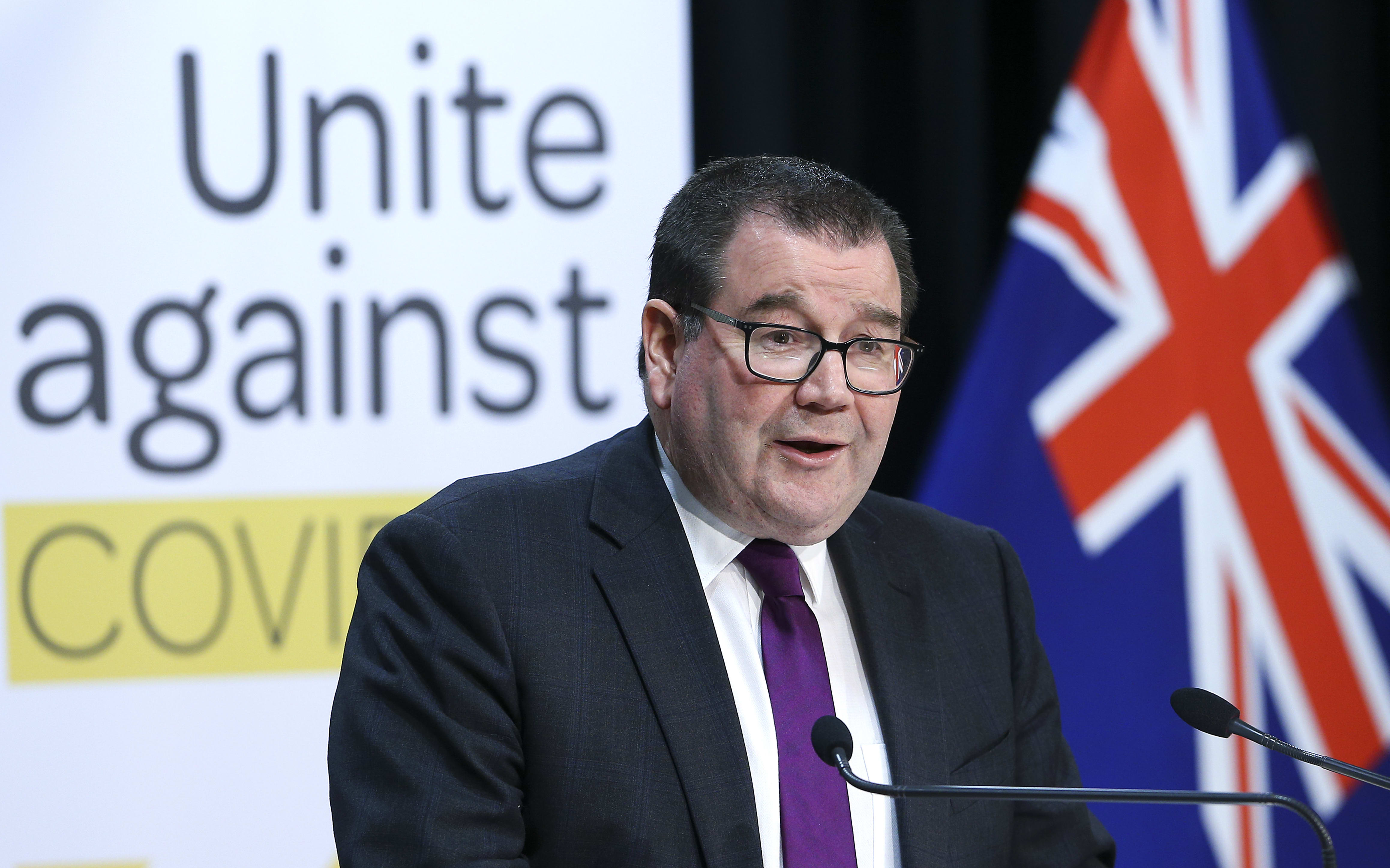 Finance Minister Grant Robertson speaks to media during a press conference on Covid-19 at Parliament on May 22, 2020 in Wellington, New Zealand.