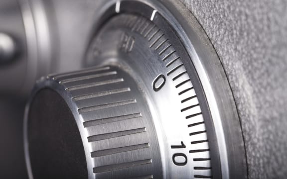 combination lock close-up.