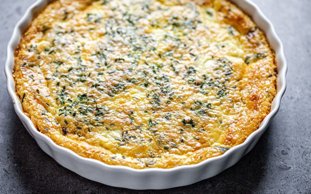 Asparagus and potato quiche
