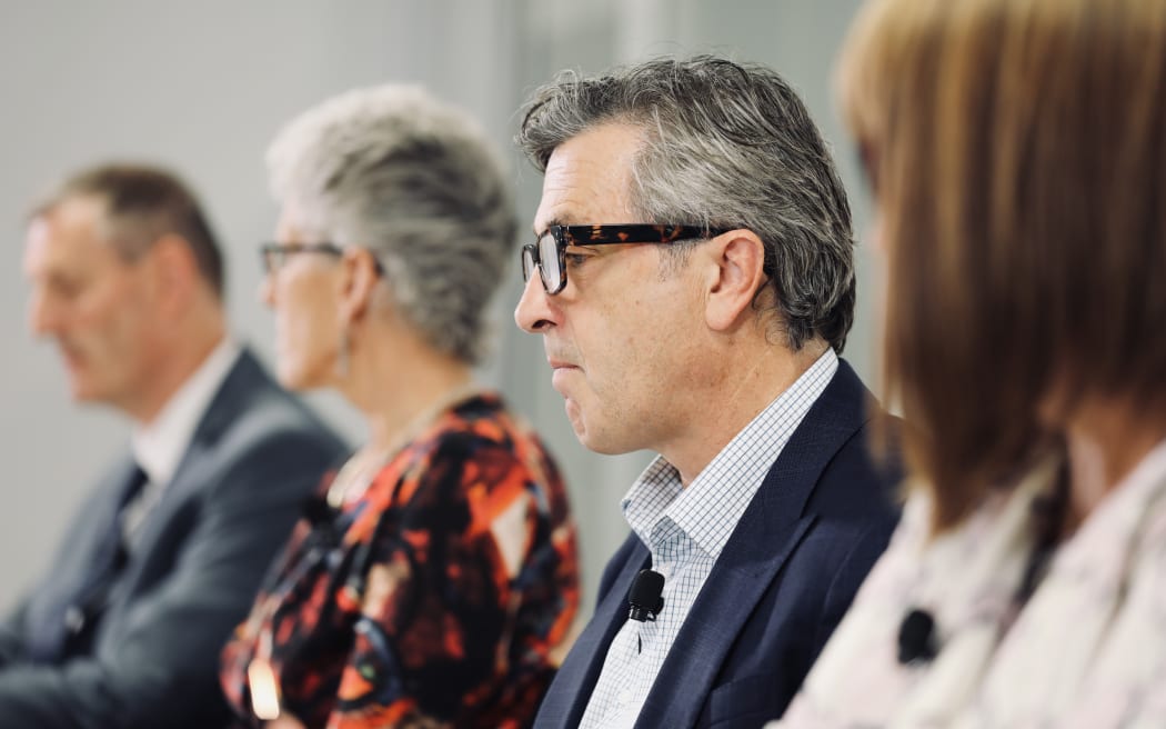 Phil Holden, CNZ Board Chairman, Raelene Castle, HPSNZ CEO, \Michael Heron QC and Dr Sarah Leberman.