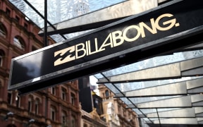 A sign for a Billabong clothing store in Sydney's CBD.