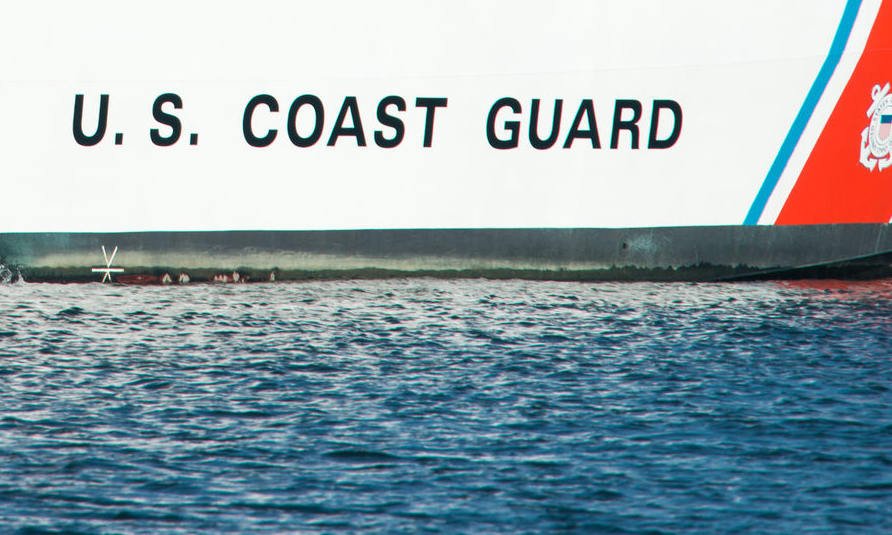 US coast guard boat.