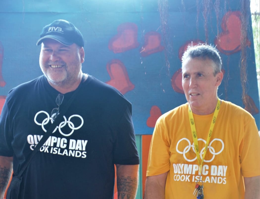 President of the Cook Islands Sports and National Olympic Committee, Hugh Graham, and Secretary General Owen Lewis.