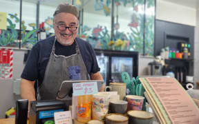 Co-owner of Renate's Cafe Heimo Staudinger is still serving filtered but unboiled drinking water to customers.