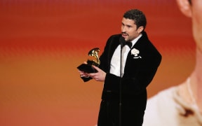 Bad Bunny accepts the Best Música Urbana Album onstage during the 68th GRAMMY Awards at Crypto.com Arena on February 01, 2026 in Los Angeles, California.