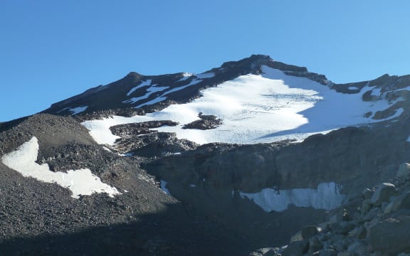 Mangaehuehu Glacier, Mount Ruapehu.