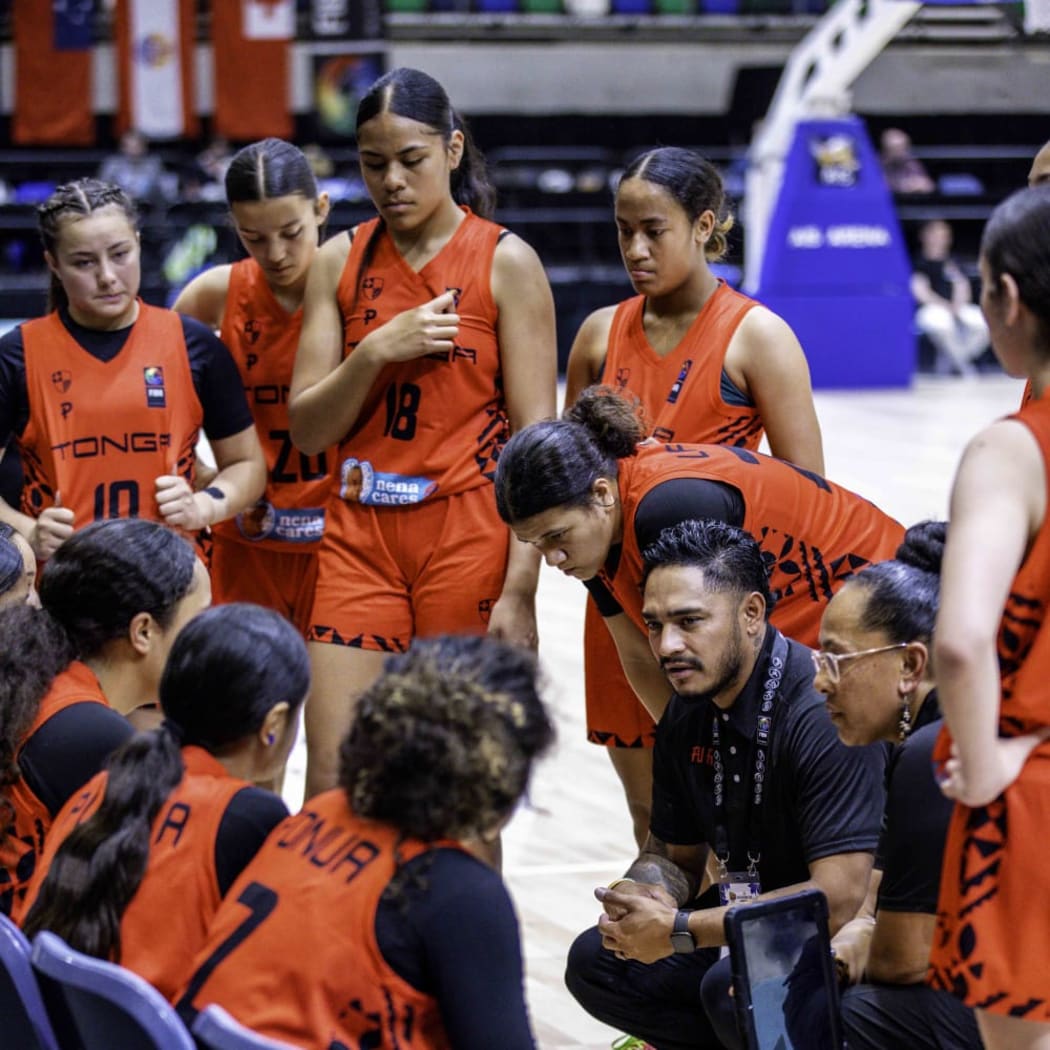 Logan Ah-Hing in her FIBA Assistant Coaching debut alongside head coach Joseph Vega.