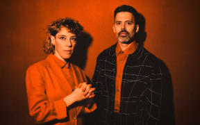 Tune Yards duo Merrill Garbus and Nate Brenner.