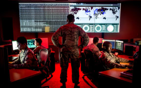 Cyber-warfare specialists serving with the 175th Cyberspace Operations Group of the Maryland Air National Guard engage in weekend training at Warfield Air National Guard Base, Middle River, Md., Jun. 3, 2017. (U.S. Air Force photo by J.M. Eddins Jr.)