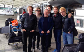 Kurt Shanks (second from right) with the Buzzcocks in 2013