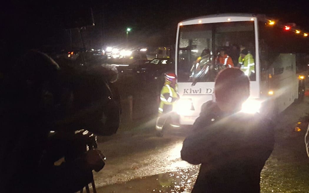 The bus arrives at the rescue centre in Roxburgh.