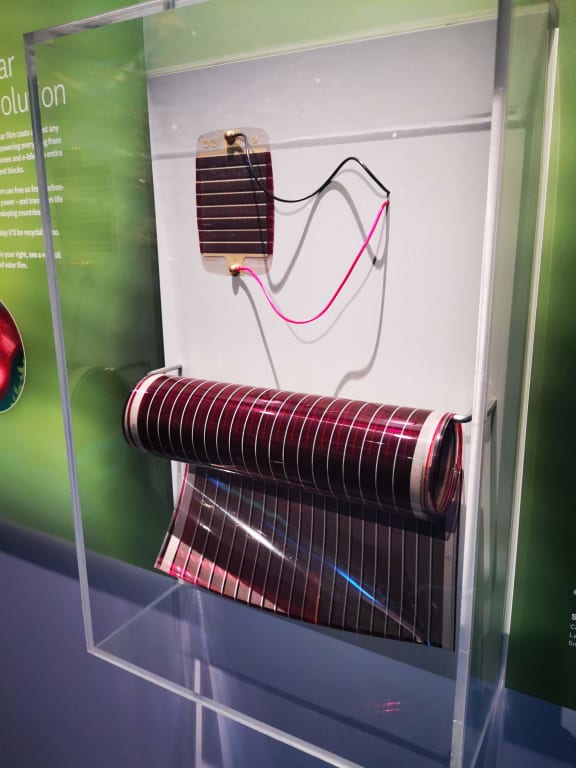 Solar panels of the future will be flexible, and able to be applied to many different surfaces.
