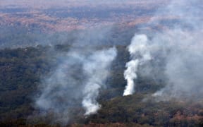 Smoke fills the sky from the back burning in the Nowra region of New South Wales on January 15, 2020.
