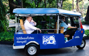 Christopher Luxon on Tuk Tuk tour in Bangkok, April 2024.