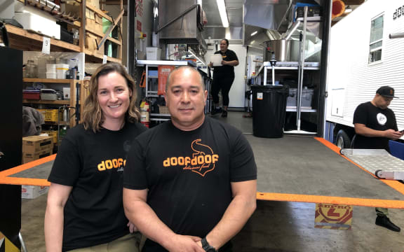 Jo Warren and Mark Reihana run Doof Doof, which caters for film industry productions