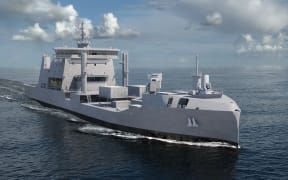 An artist's impression of HMNZS Endeavour.
