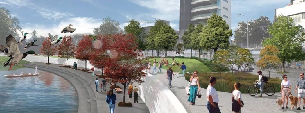 An artist's impression of the Avon River Precinct.