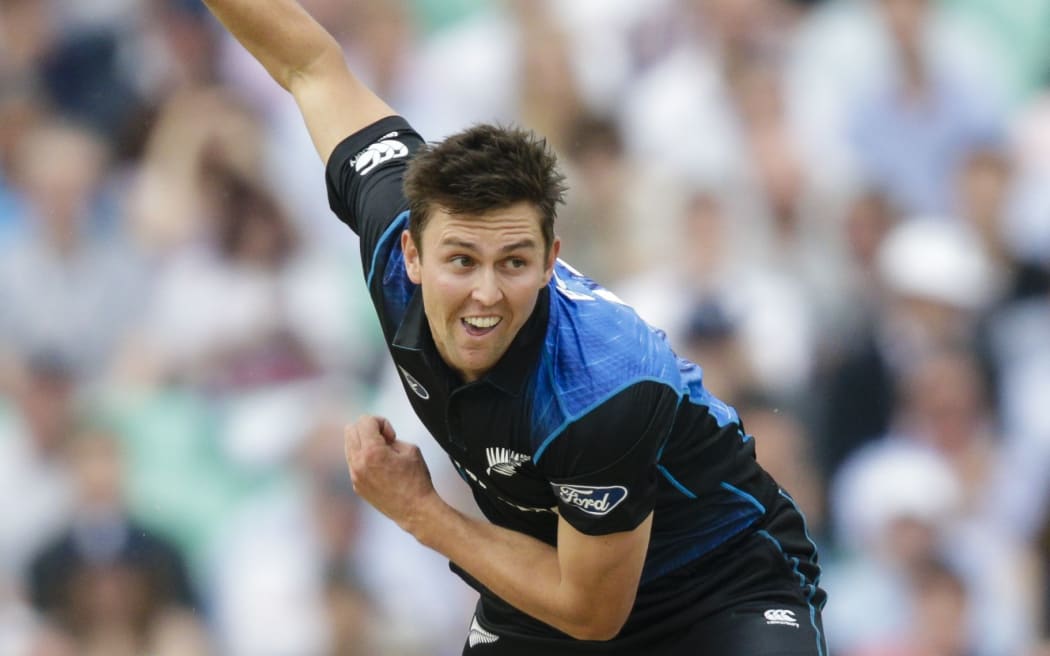 The Black Caps bowler Trent Boult in action.
