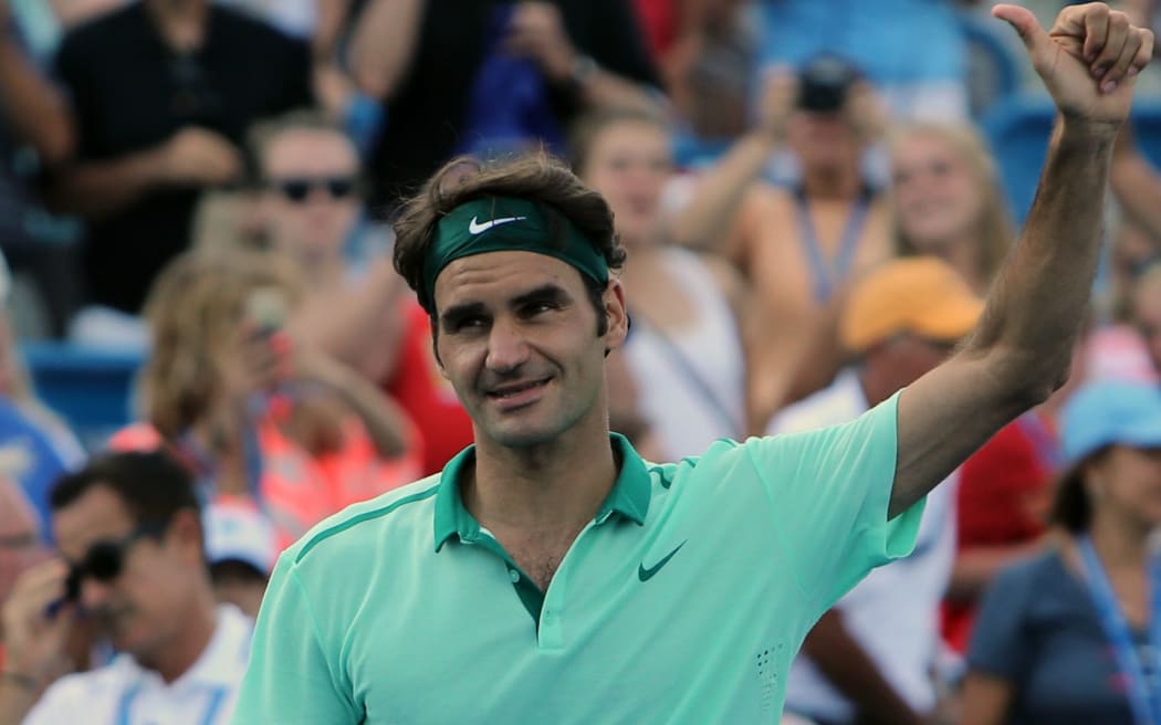 Roger Federer winning the 2014 Cincinnati Open.