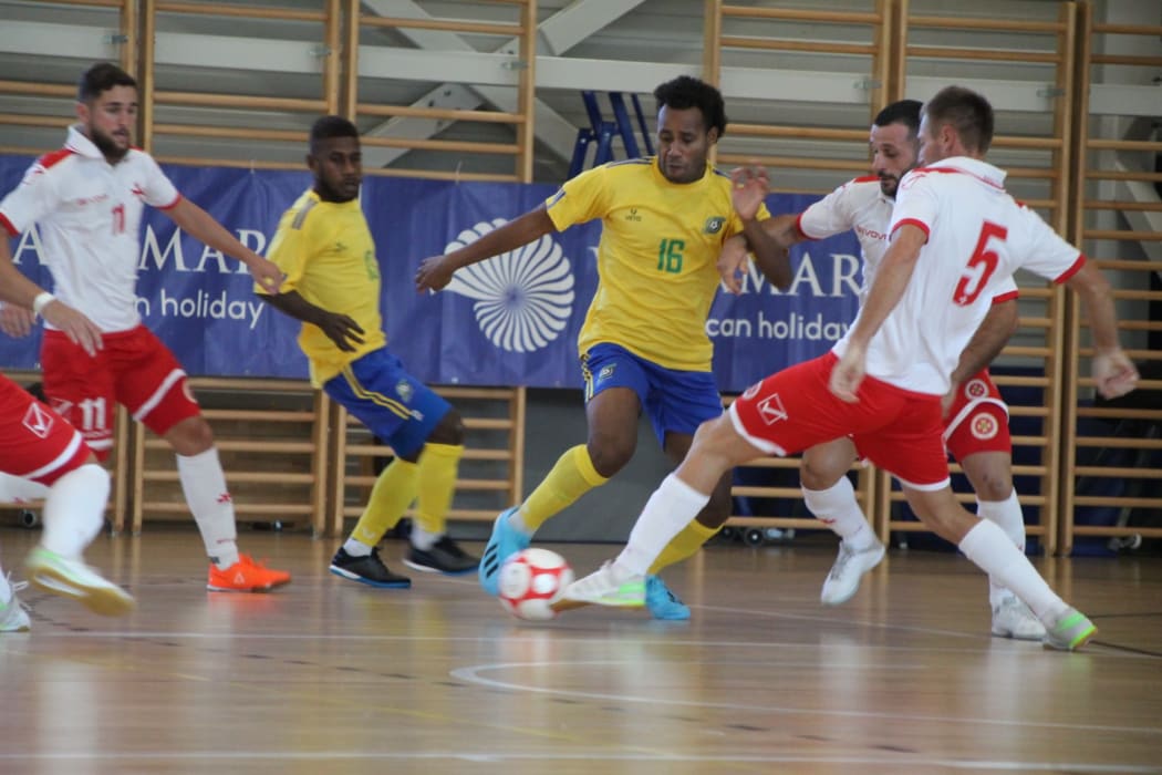 Solomon Islands in action against Malta.