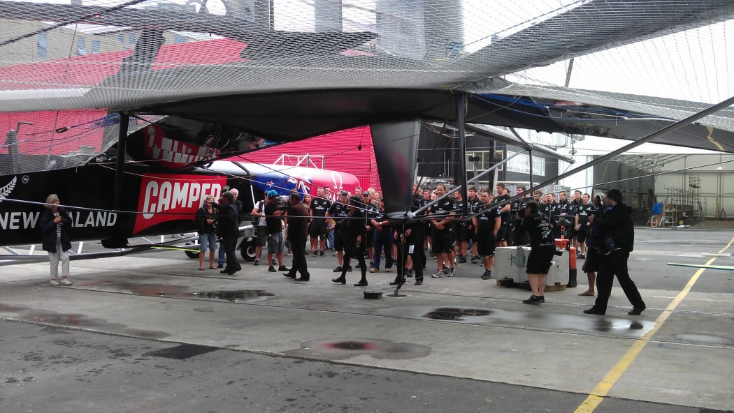 Team NZ's second catamaran.