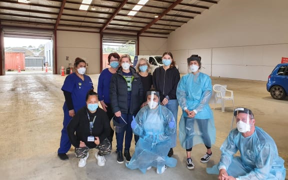 Covid-19 testers in Whangārei on Friday 8 October.