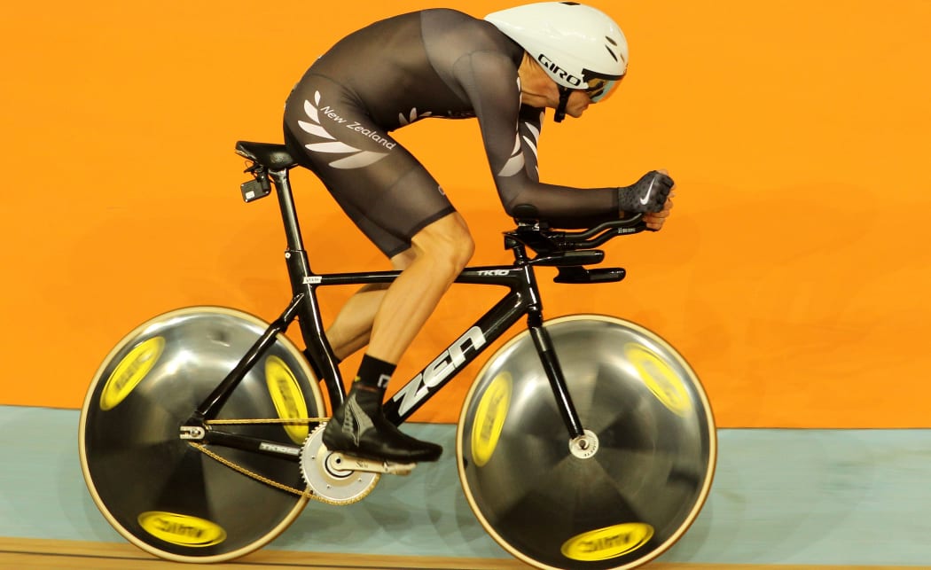 Sam Bewley riding for New Zealand in 2010.