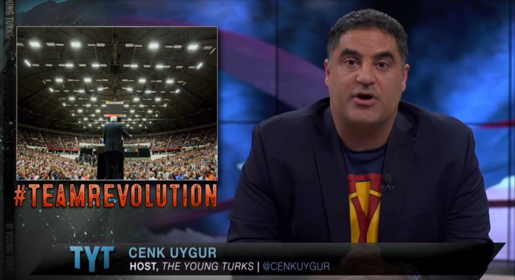 A screencap of Cenk Uygur on YouTube