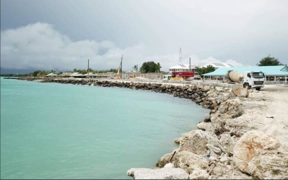 Land reclamation on Tuvalu
