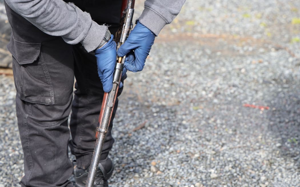 Firearms were among the items recovered.