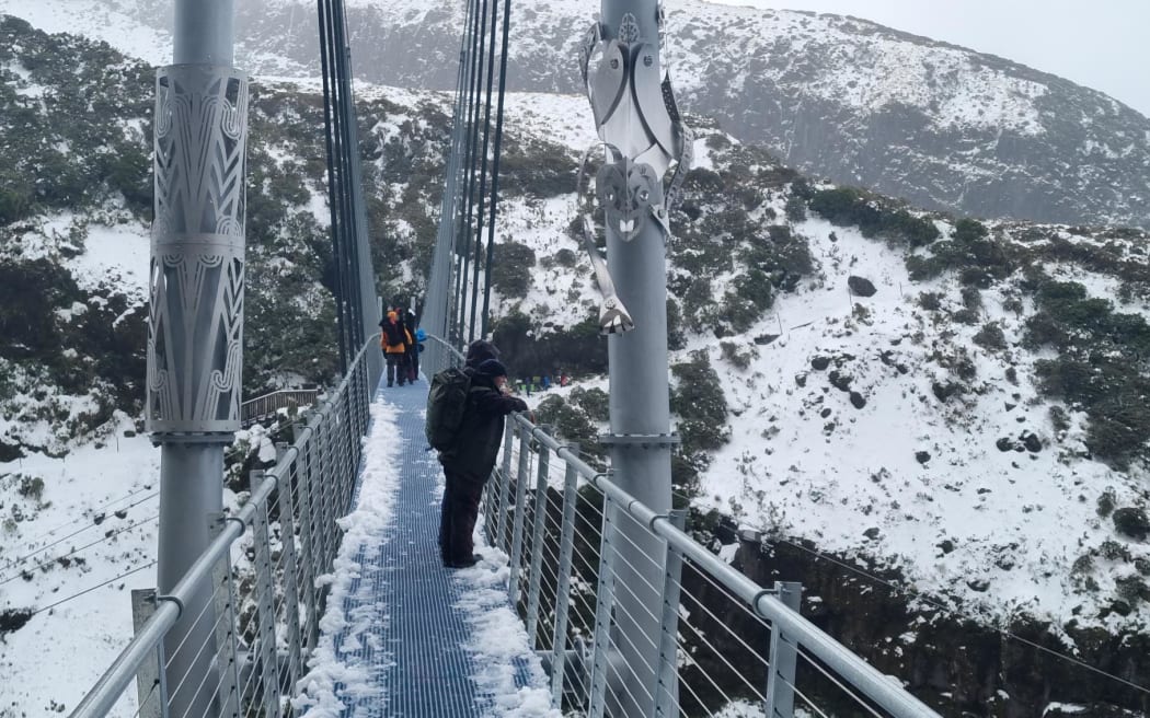 For many, it was their first crossing of the Manganui Gorge Suspension Bridge.