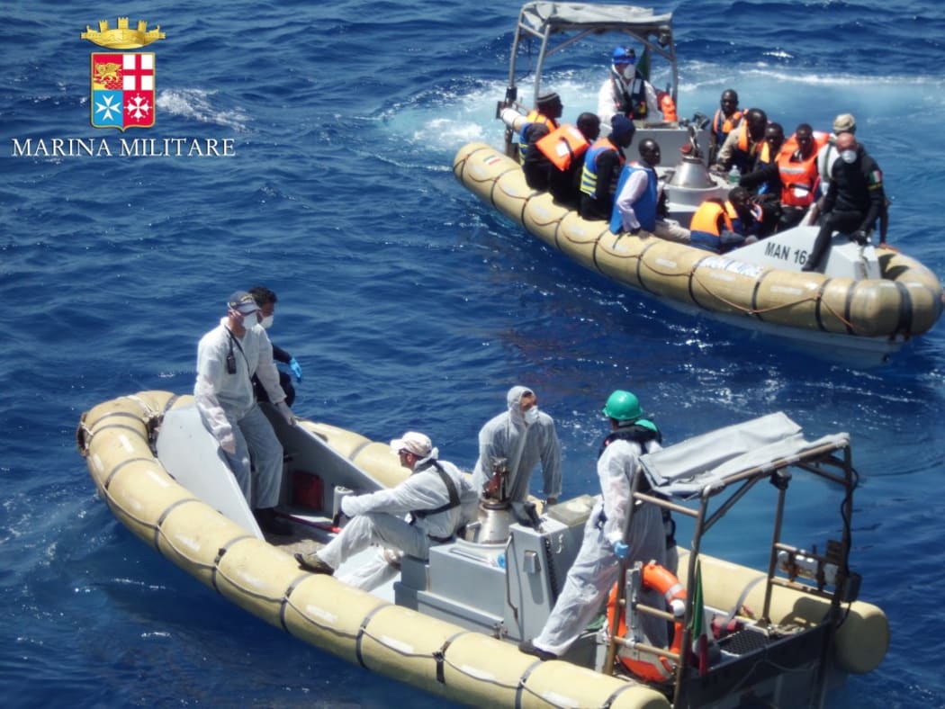 The Italian Navy rescued these people earlier in June.