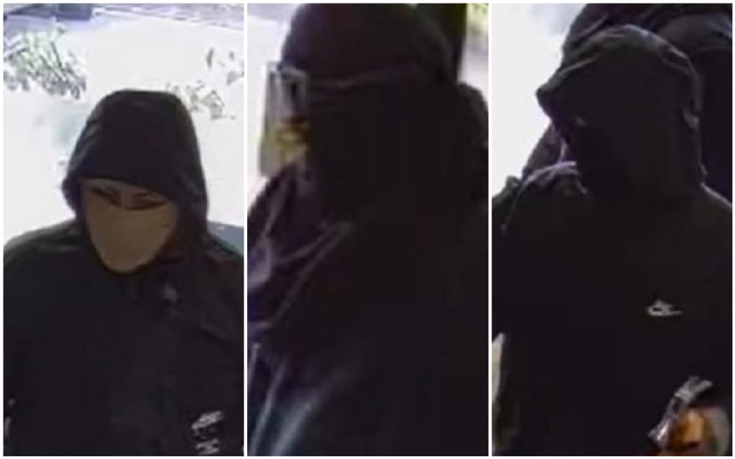 Photos of the three people that police want to identify in relation to a smash-and-grab at a jewellery store in the Christchurch suburb of Merivale.