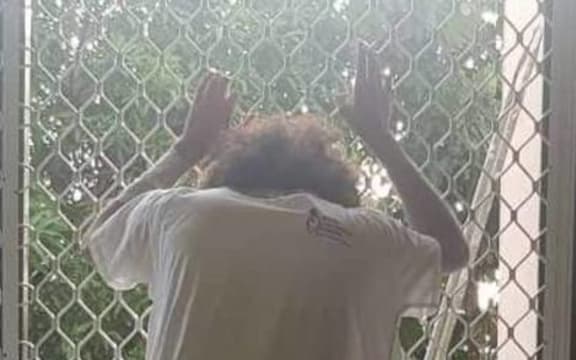 A suicidal refugee at Granville Motel in Port Moresby.