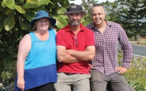 Loie Penwarden (left), Tony Penwarden and Oliver Faull.