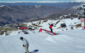 Skiiers and snowboarders enjoying the slopes at Cardrona Alpine Resort ahead of the Winter Games.