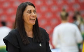 Noeline Taurua celebrates her first win Silver Ferns head coach